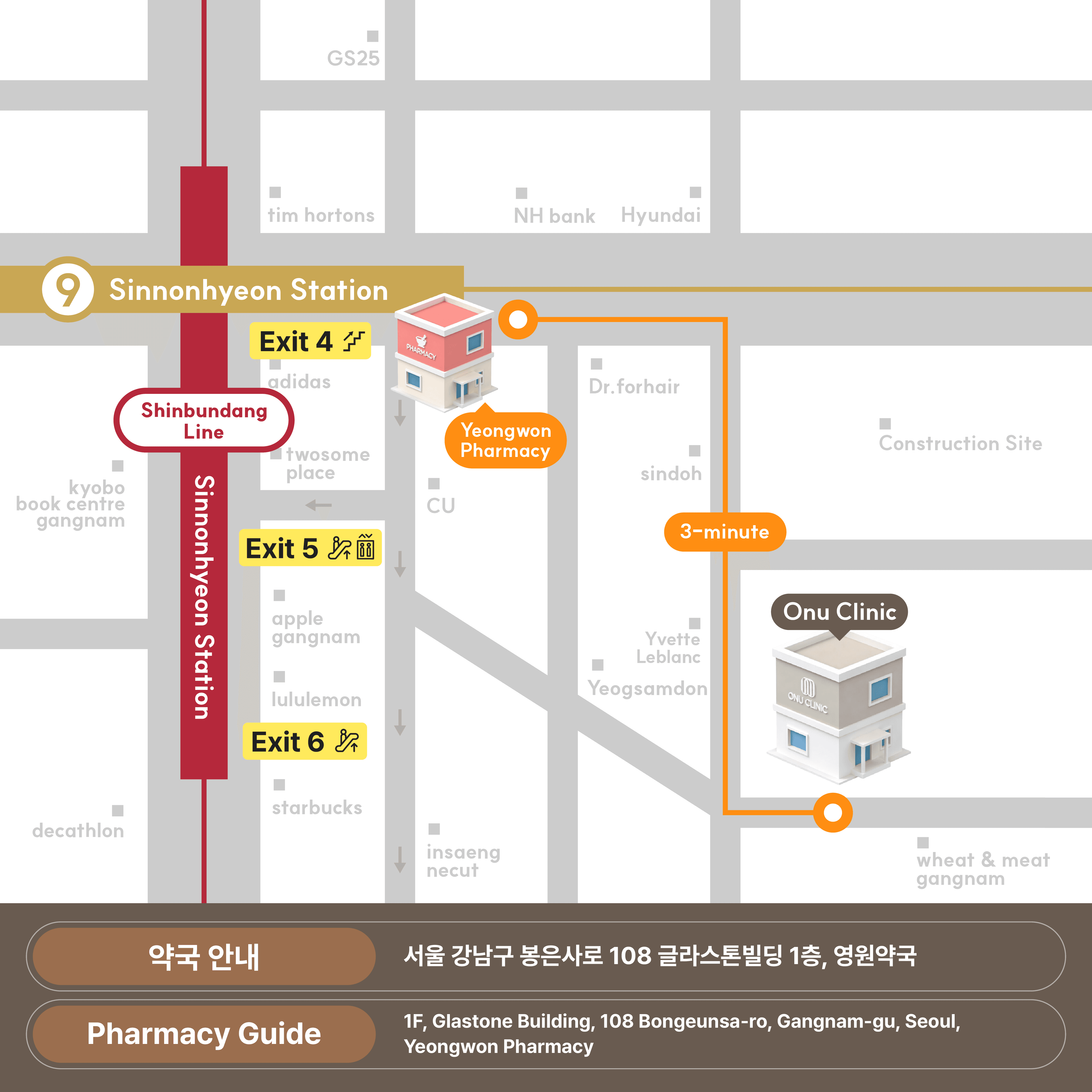 Onu Clinic access map